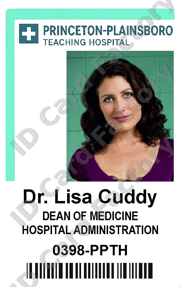 Dr Lisa Cuddy | House MD Princeton-Plainsboro ID Card | ID Card Factory
