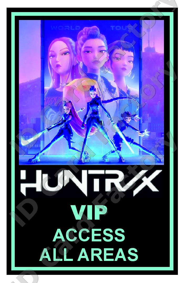 HuntrX VIP Backstage Pass | K-Pop Demon Hunters | ID Card Factory