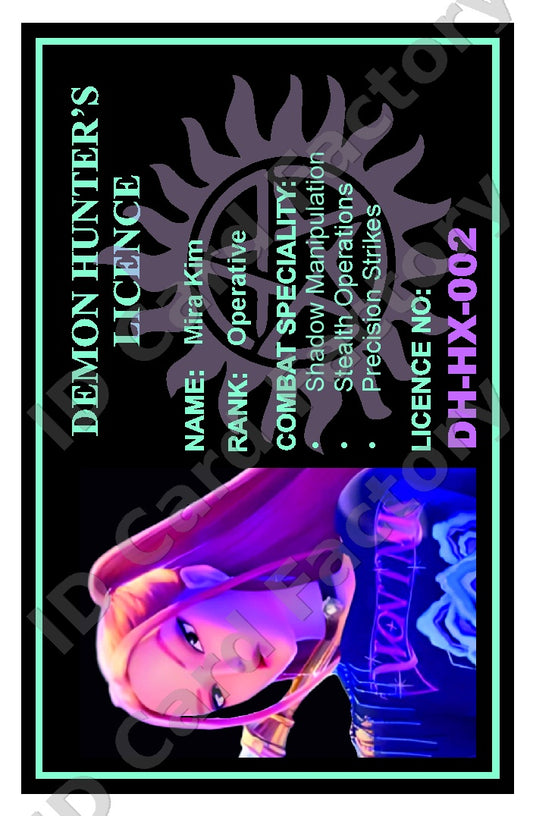 Mira Kim | K-Pop Demon Hunters Demon Hunter's Licence | ID Card Factory