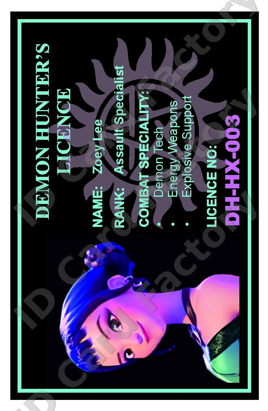 Zoey Lee | K-Pop Demon Hunters Demon Hunter's Licence | ID Card Factory
