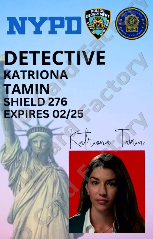 Katriona Tamin | Law & Order SVU NYPD ID Card | ID Card Factory