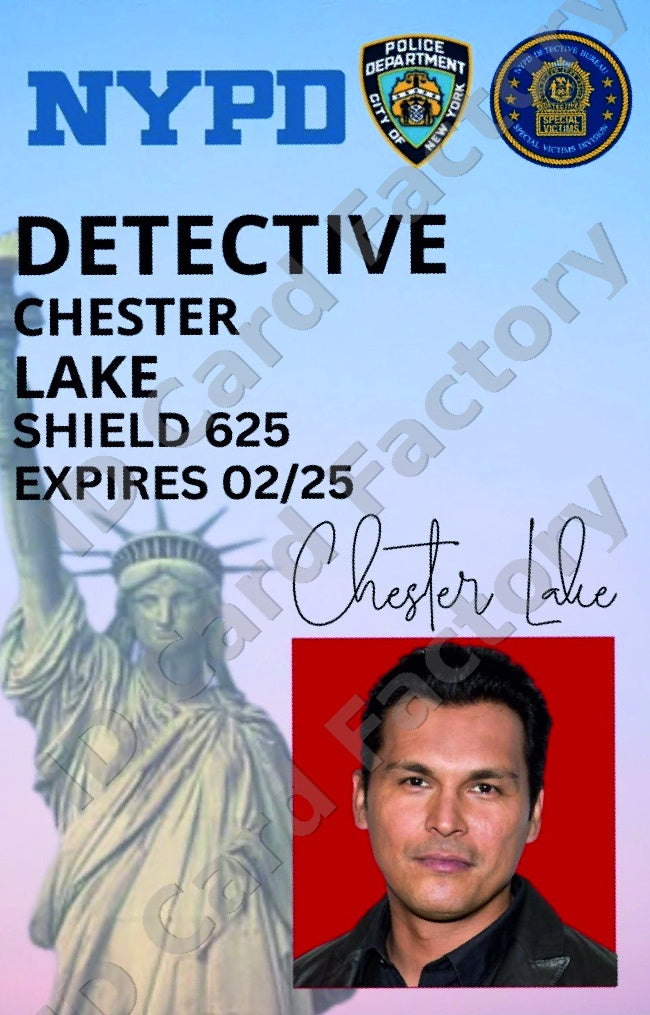 Chester Lake | Law & Order SVU NYPD ID Card | ID Card Factory