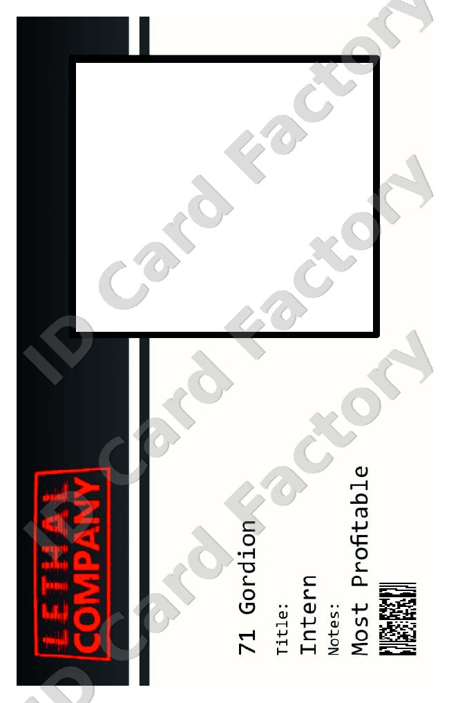 Lethal Company Employee ID Card | Personalised | ID Card Factory