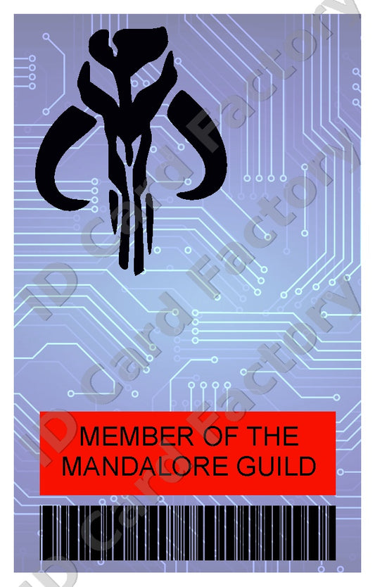 Mandalore Guild Membership | Star Wars The Mandalorian | Personalised | ID Card Factory