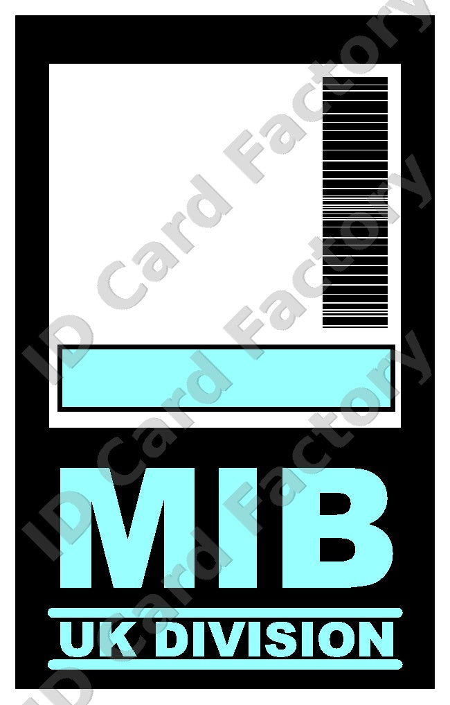 Men in Black UK Division Agent ID | Personalised | ID Card Factory