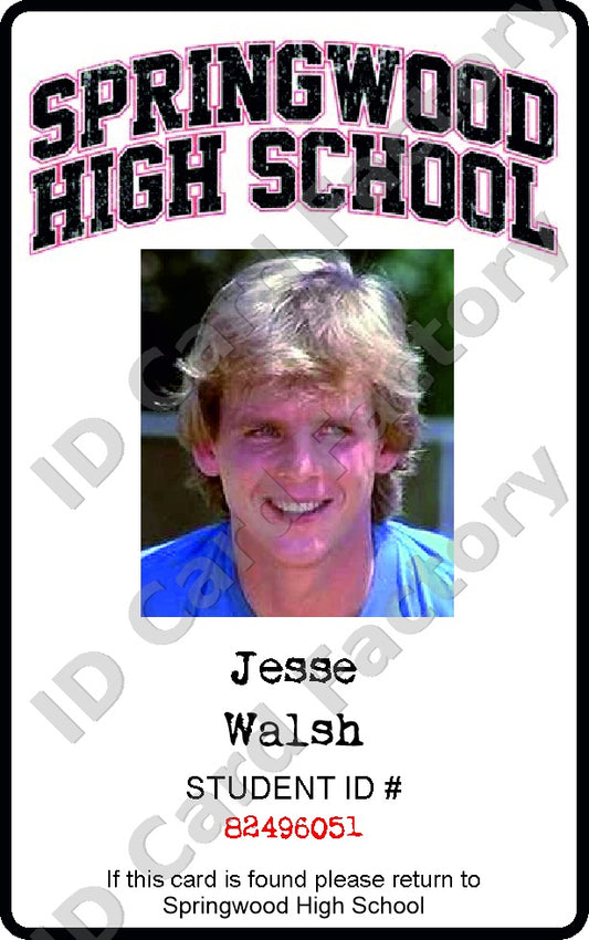 Jesse Walsh | A Nightmare on Elm Street Springwood High School ID Card | ID Card Factory