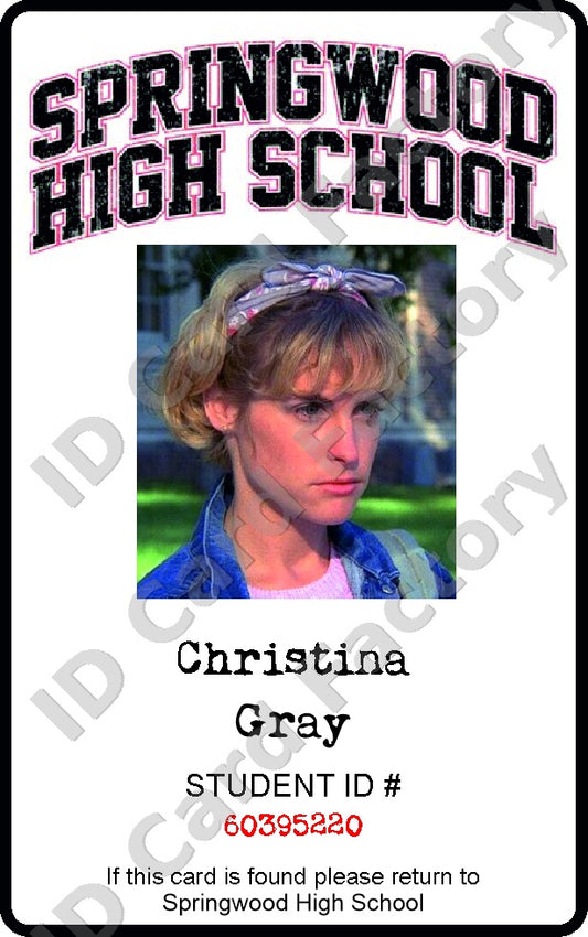 Tina Gray | A Nightmare on Elm Street Springwood High School ID Card | ID Card Factory