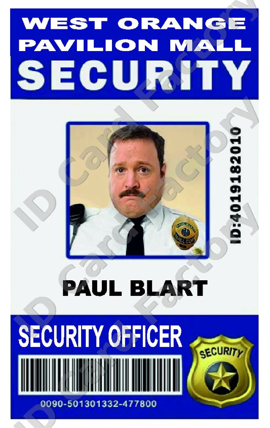 Paul Blart | Mall Cop Security Officer ID | ID Card Factory