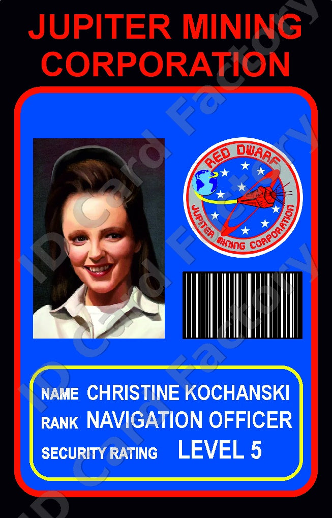Kochanski | Red Dwarf Jupiter Mining Corporation ID Card | ID Card Factory