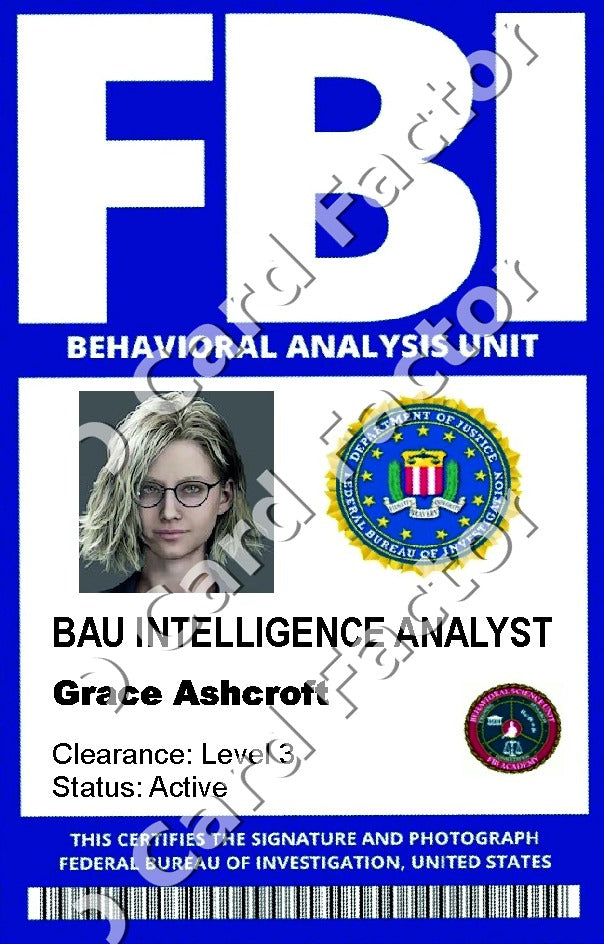 Grace Ashcroft | Resident Evil ID Card | ID Card Factory