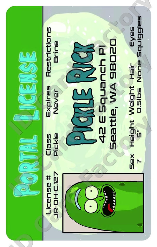 Pickle Rick | Rick and Morty ID Card | ID Card Factory