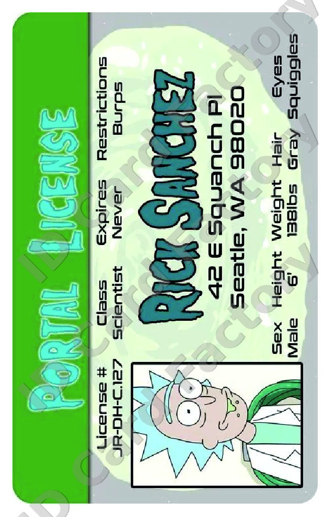 Rick Sanchez | Rick and Morty ID Card | ID Card Factory