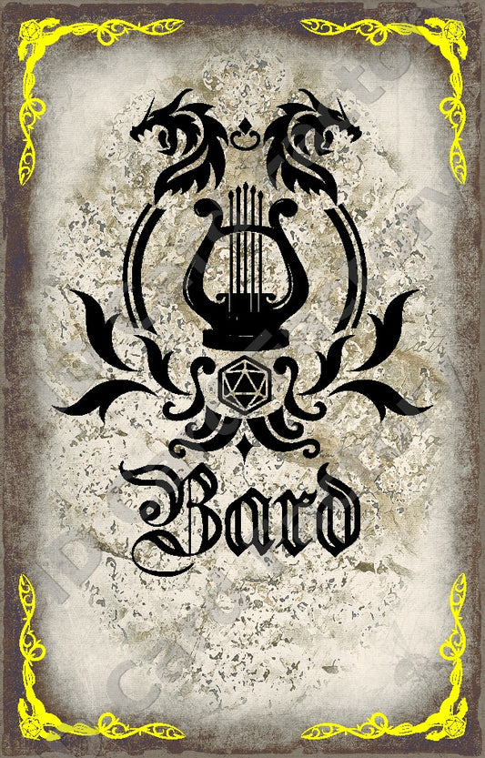 D&D RPG Bard Class Card | | ID Card Factory