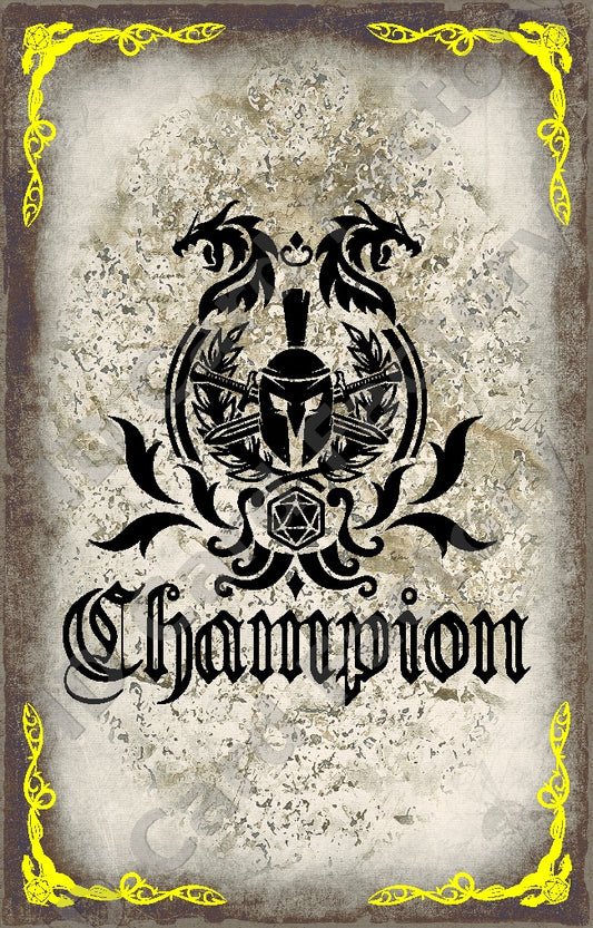 D&D RPG Champion Class Card | | ID Card Factory