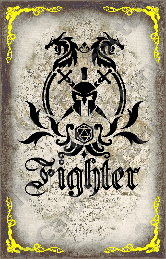 D&D RPG Fighter Class Card | | ID Card Factory