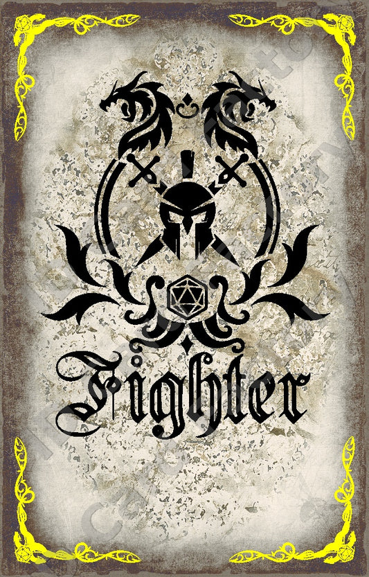 D&D RPG Fighter Class Card | | ID Card Factory