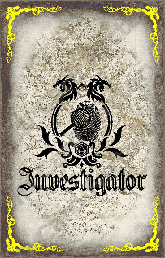 D&D RPG Investigator Class Card | | ID Card Factory