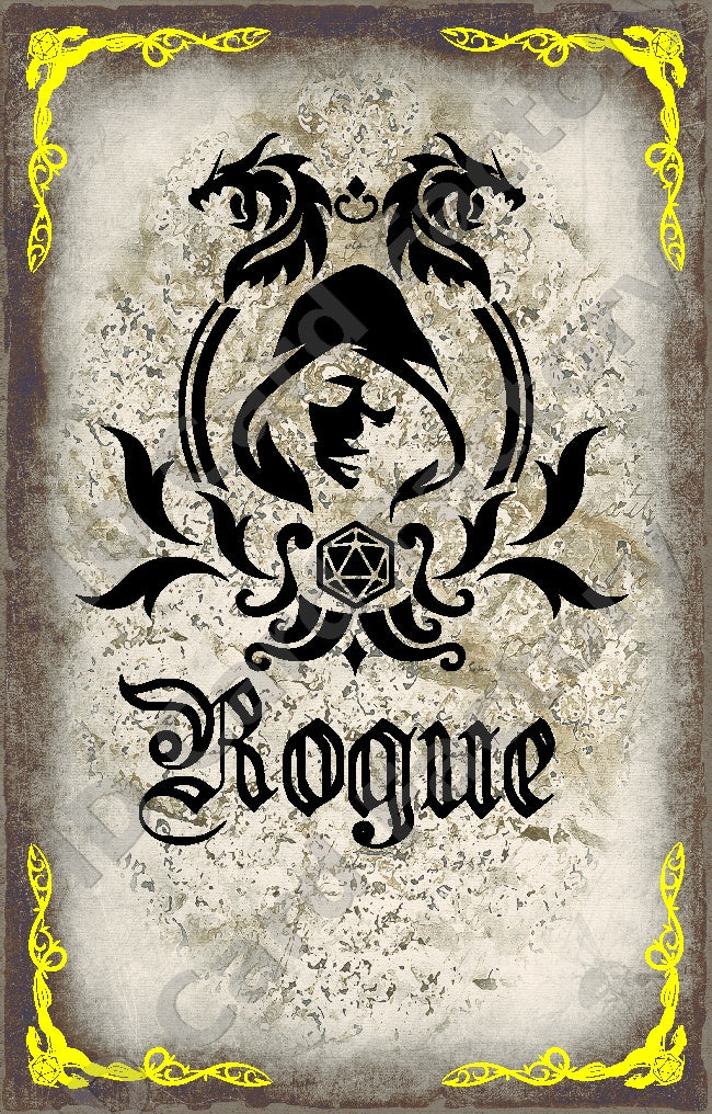 D&D RPG Rogue Class Card | | ID Card Factory