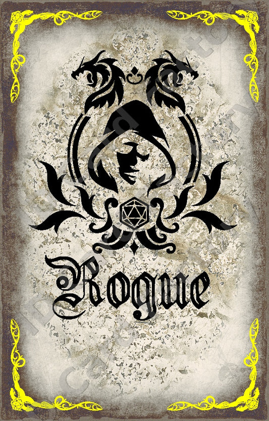 D&D RPG Rogue Class Card | | ID Card Factory
