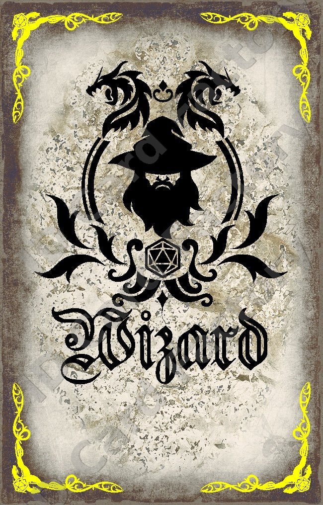D&D RPG Wizard Class Card | | ID Card Factory