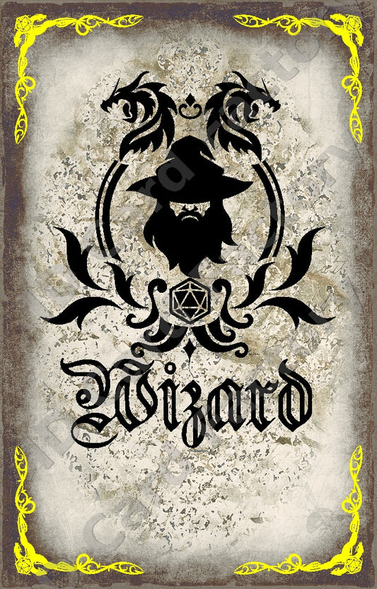 D&D RPG Wizard Class Card | | ID Card Factory
