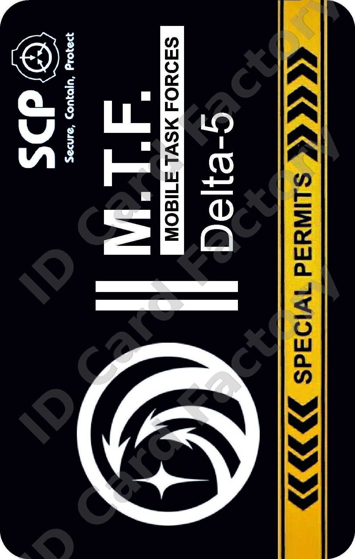 SCP Foundation MTF Delta-5 Front Runners ID Card | ID Card Factory
