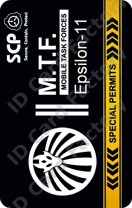 SCP Foundation MTF Epsilon-11 Nine-Tailed Fox ID Card | ID Card Factory