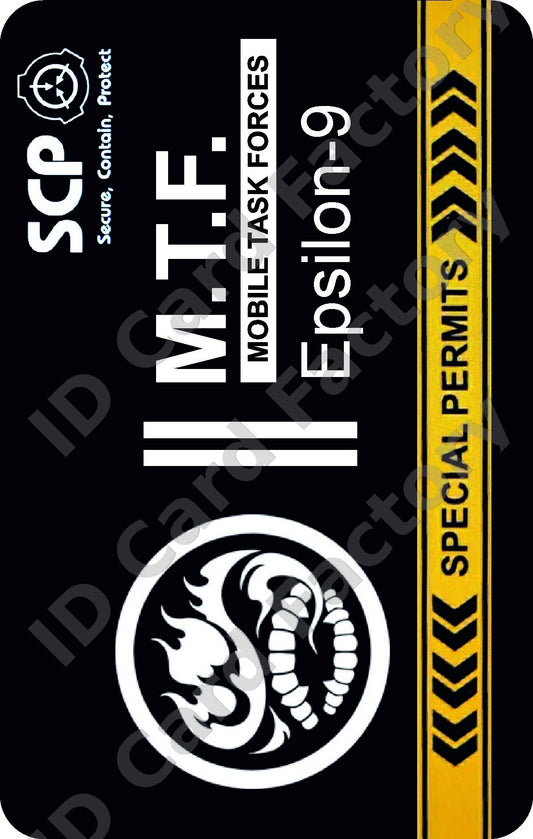 SCP Foundation MTF Epsilon-9 Fire Eaters ID Card | ID Card Factory