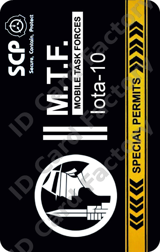 SCP Foundation MTF Iota-10 Damn Feds ID Card | ID Card Factory