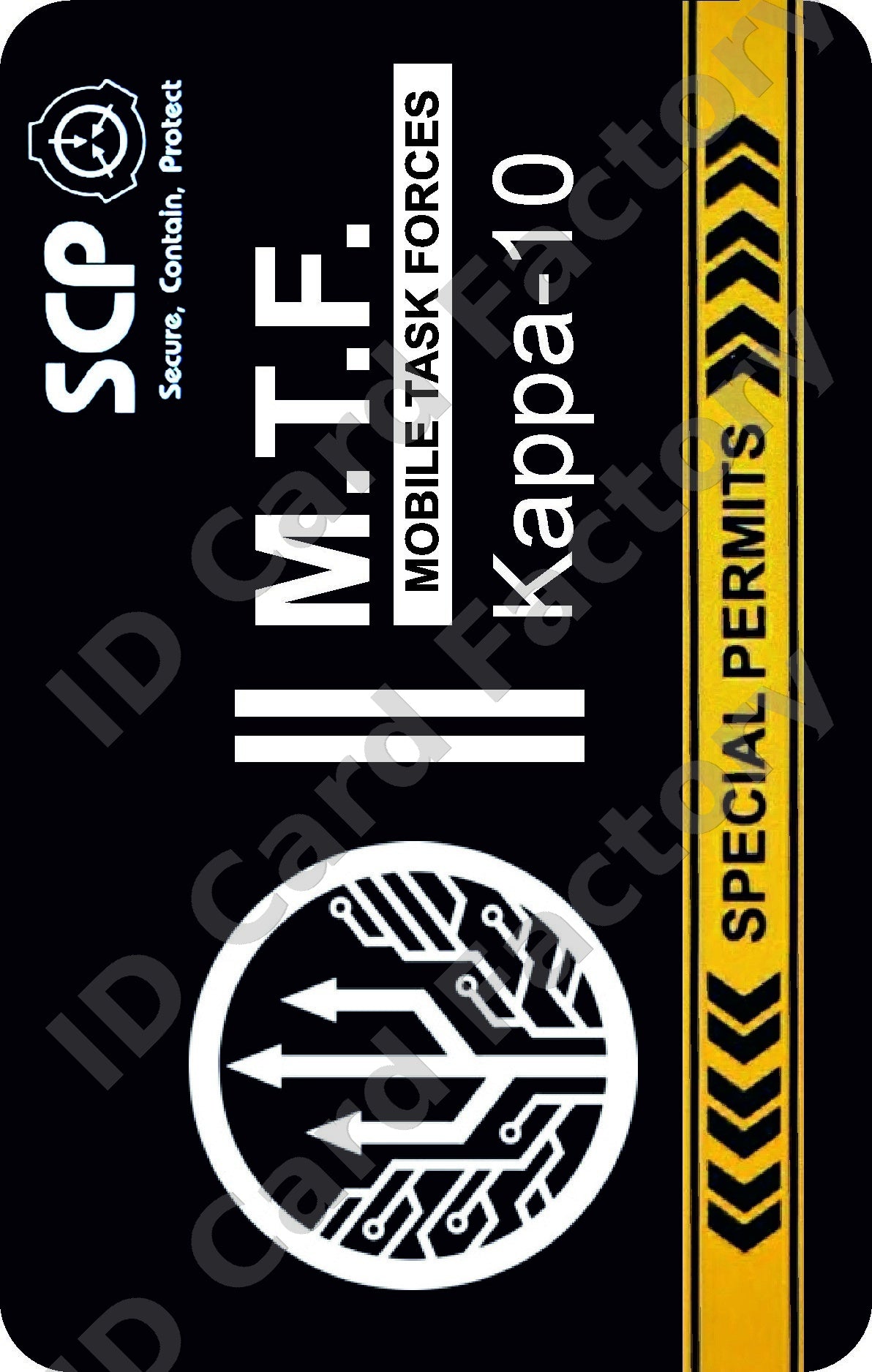 SCP Foundation MTF Kappa-10 Skynet ID Card | ID Card Factory