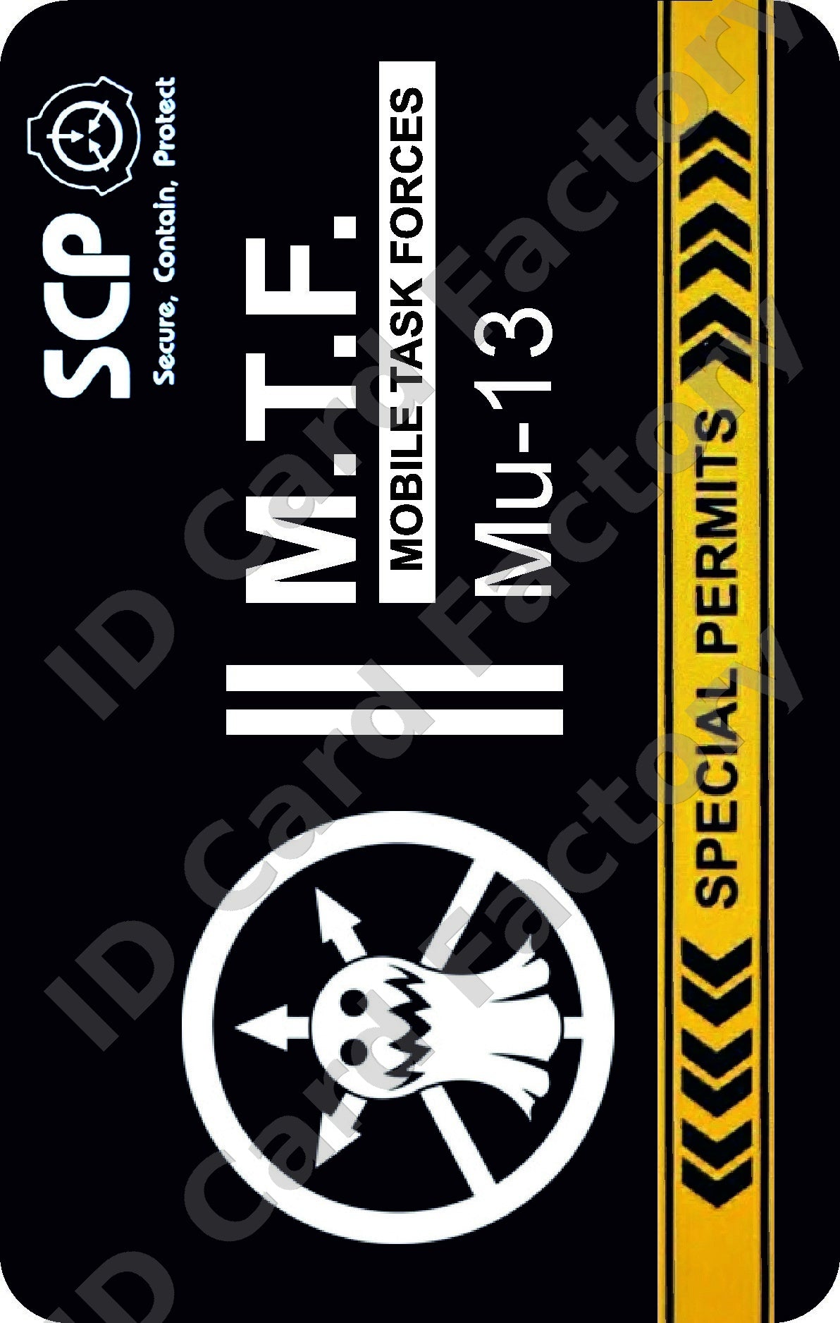 SCP Foundation MTF Mu-13 Ghostbusters ID Card | ID Card Factory