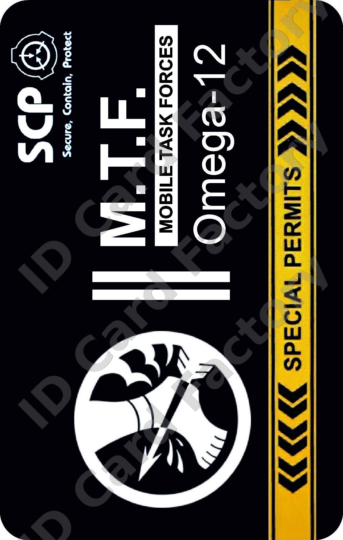SCP Foundation MTF Omega-12 Achilles' Heel ID Card | ID Card Factory