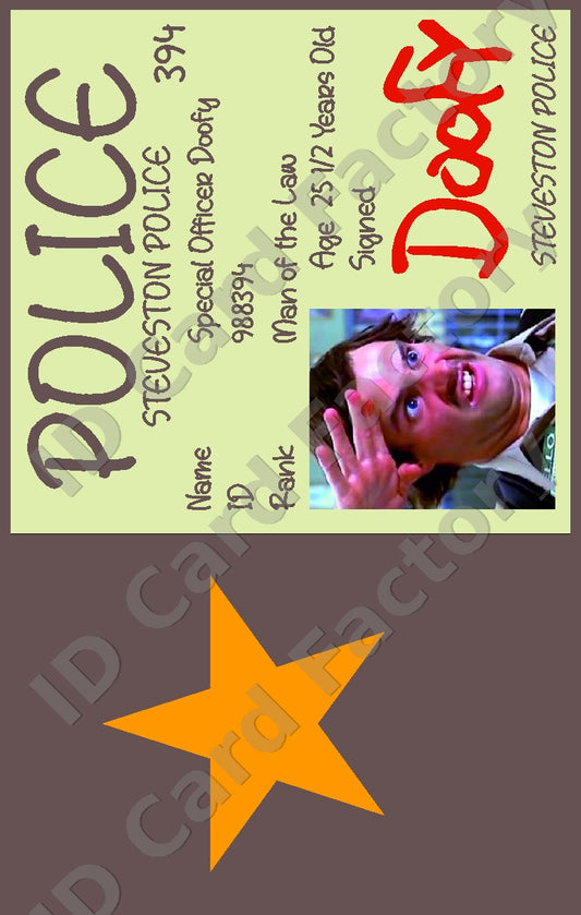 Doofy | Scary Movie Steveston Police ID | ID Card Factory