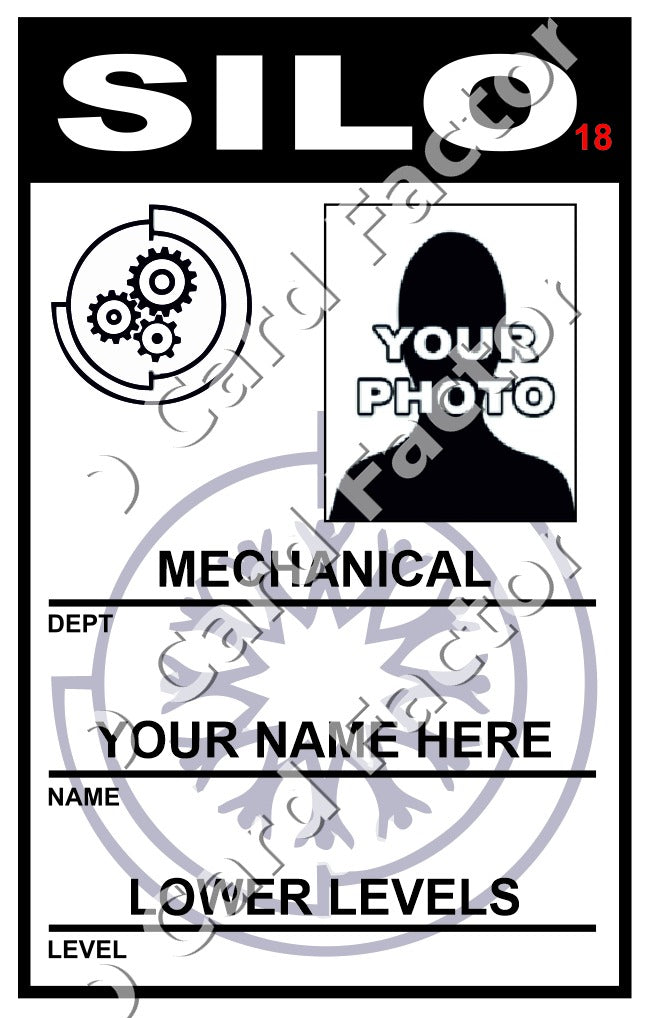 Silo Mechanical ID Card | Personalised | ID Card Factory