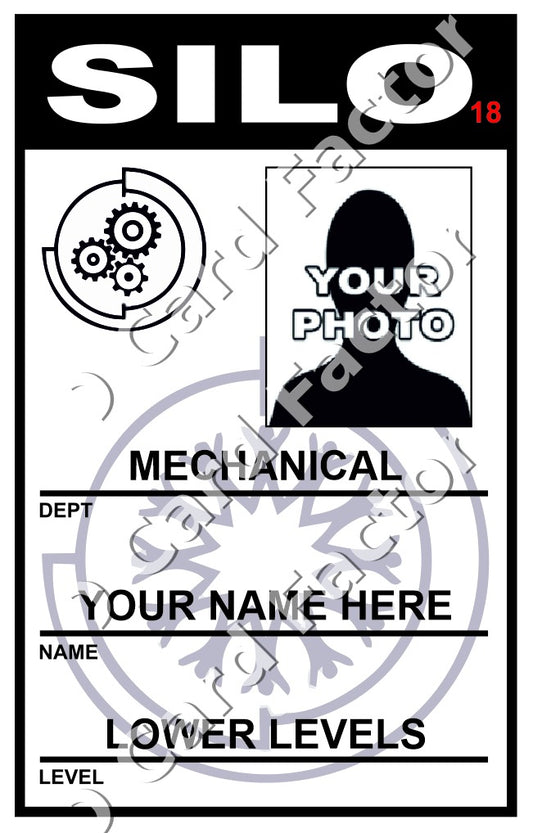 Silo Mechanical ID Card | Personalised | ID Card Factory