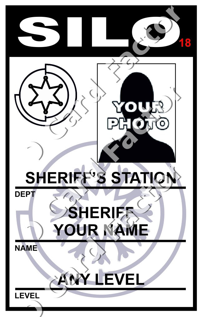 Silo Sheriff ID Card | Personalised | ID Card Factory