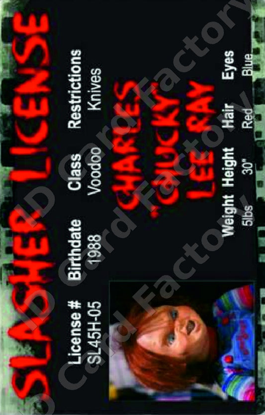 Chucky Slasher Licence ID Card | ID Card Factory