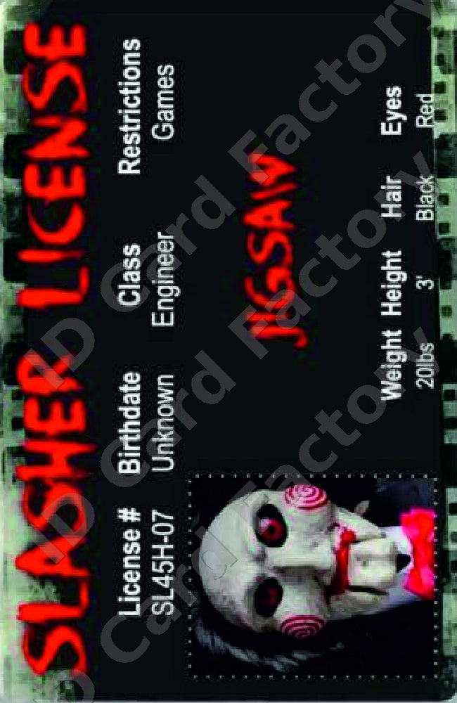 Jigsaw Slasher Licence ID Card | ID Card Factory