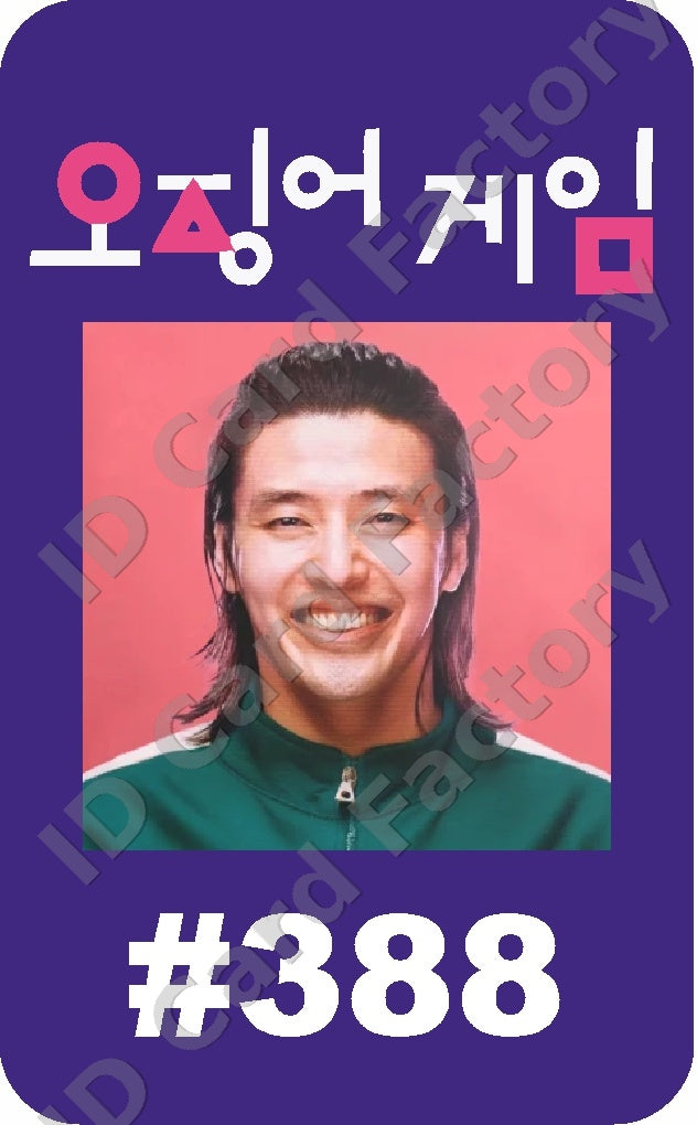 Player 388 | Squid Game Player ID Card | ID Card Factory