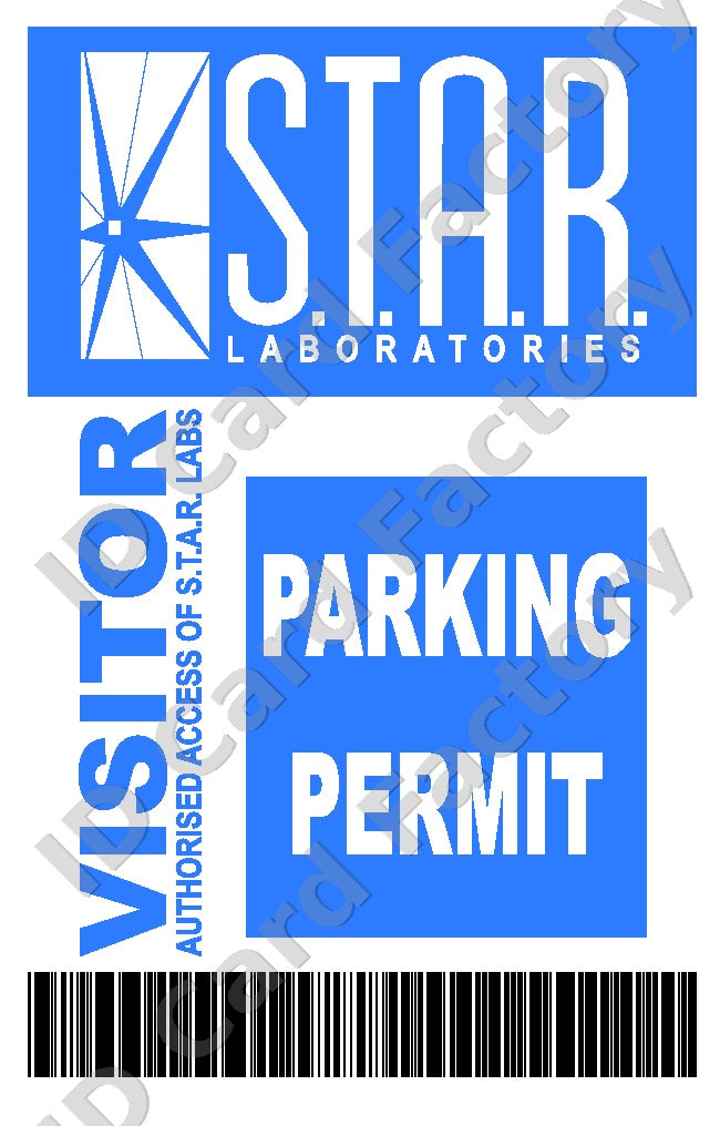 S.T.A.R. Labs Parking Permit | The Flash DC | | ID Card Factory