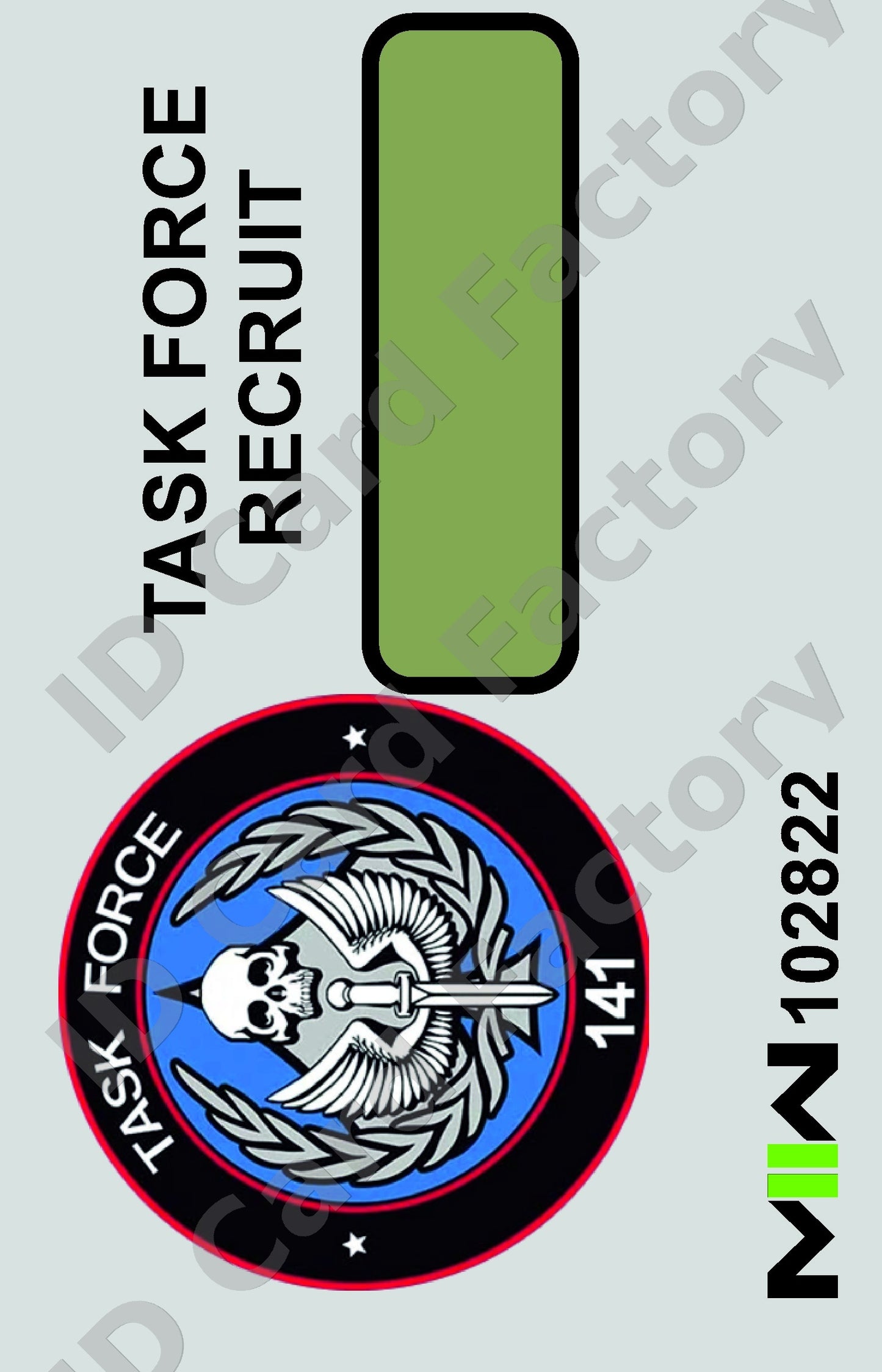 Call of Duty MW2 Task Force 141 Recruit ID Card | | ID Card Factory