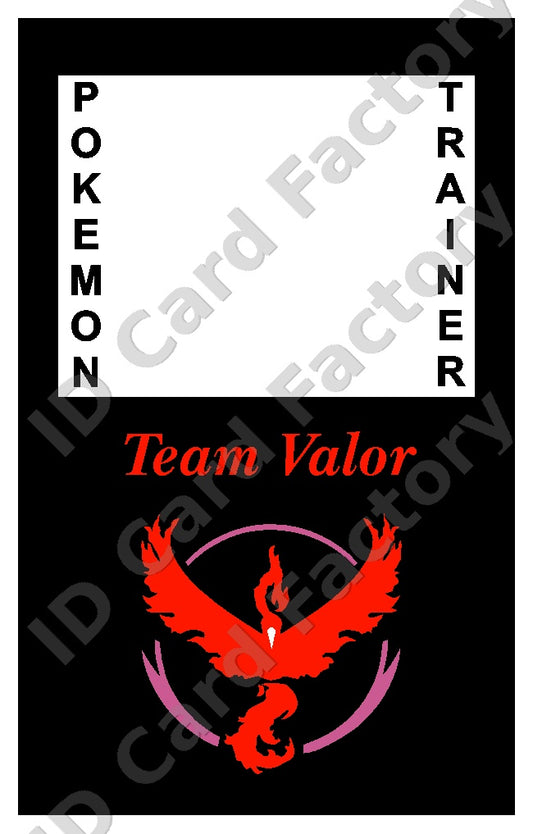 Pokémon Go Team Valor Trainer Card | Personalised | ID Card Factory