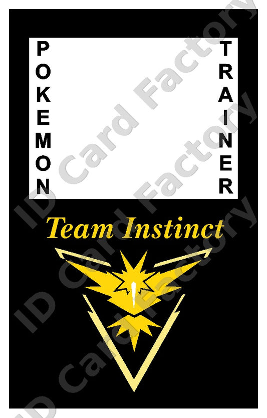 Pokémon Go Team Instinct Trainer Card | Personalised | ID Card Factory
