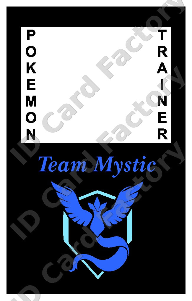 Pokémon Go Team Mystic Trainer Card | Personalised | ID Card Factory
