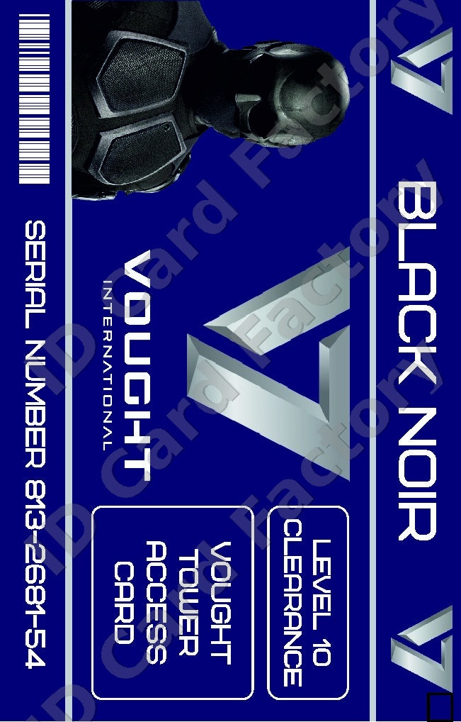 Black Noir | The Boys Vought International ID Card | ID Card Factory