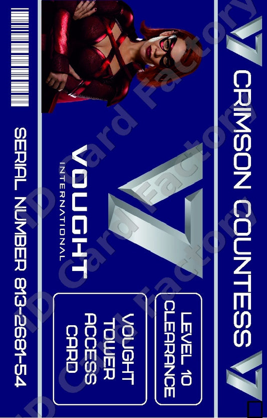 Crimson Countess | The Boys Vought International ID Card | ID Card Factory