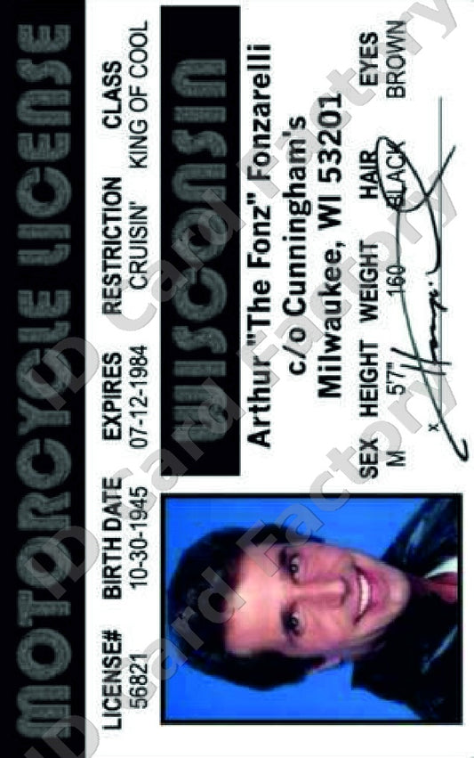 The Fonz | Happy Days ID Card | ID Card Factory