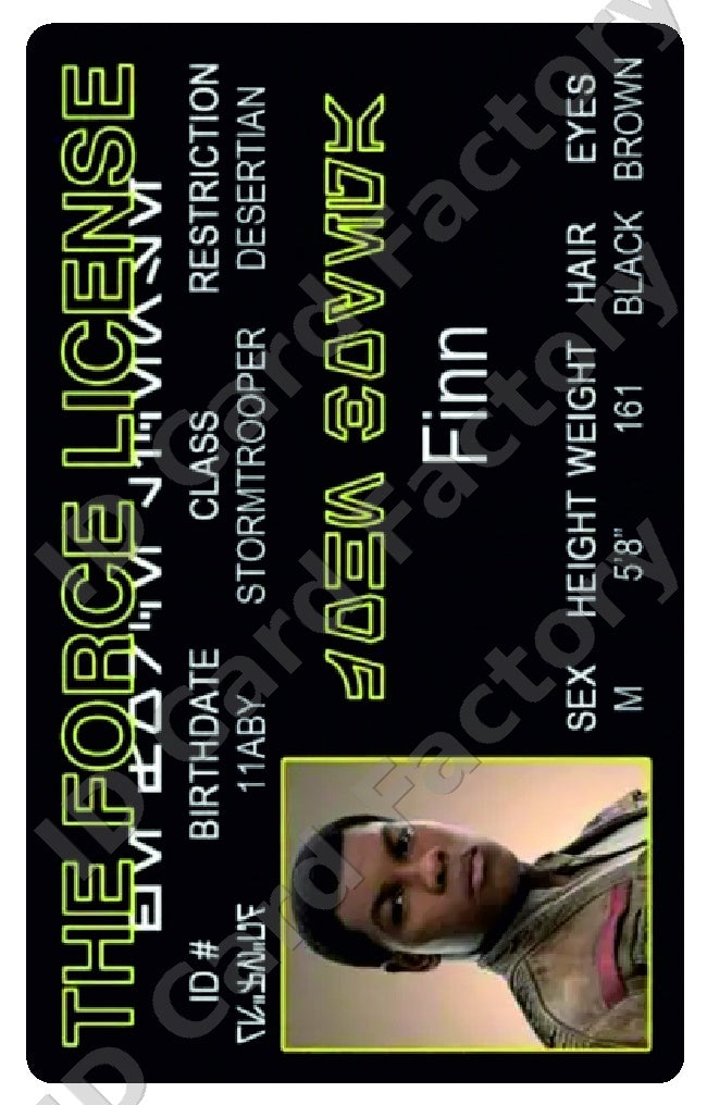 Finn | Star Wars Force Licence | ID Card Factory