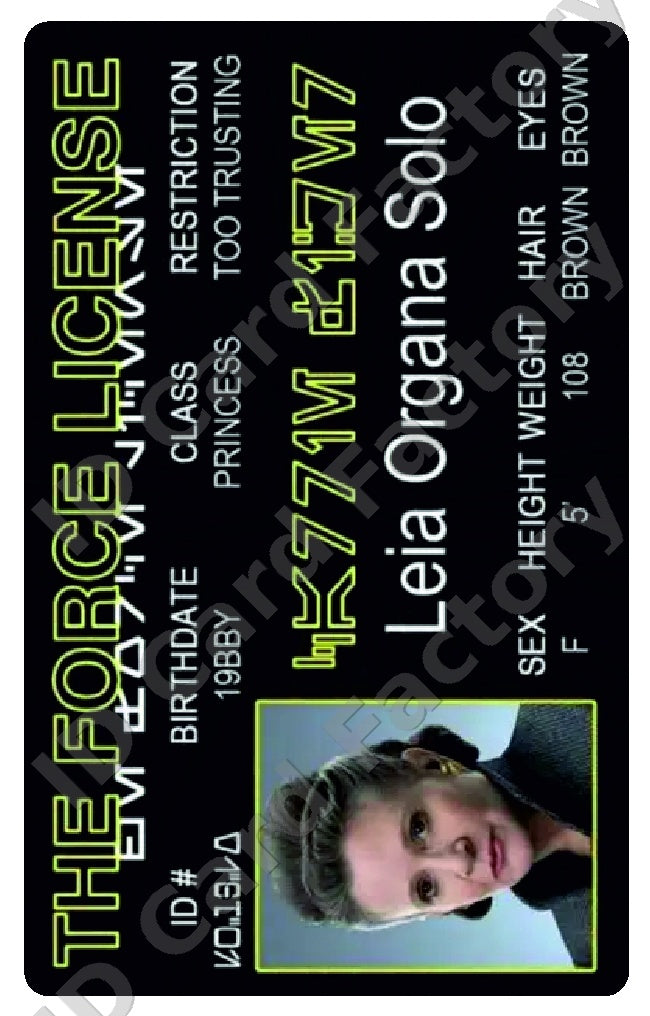 Princess Leia | Star Wars Force Licence | ID Card Factory