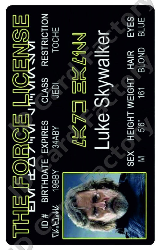 Luke Skywalker | Star Wars Force Licence | ID Card Factory